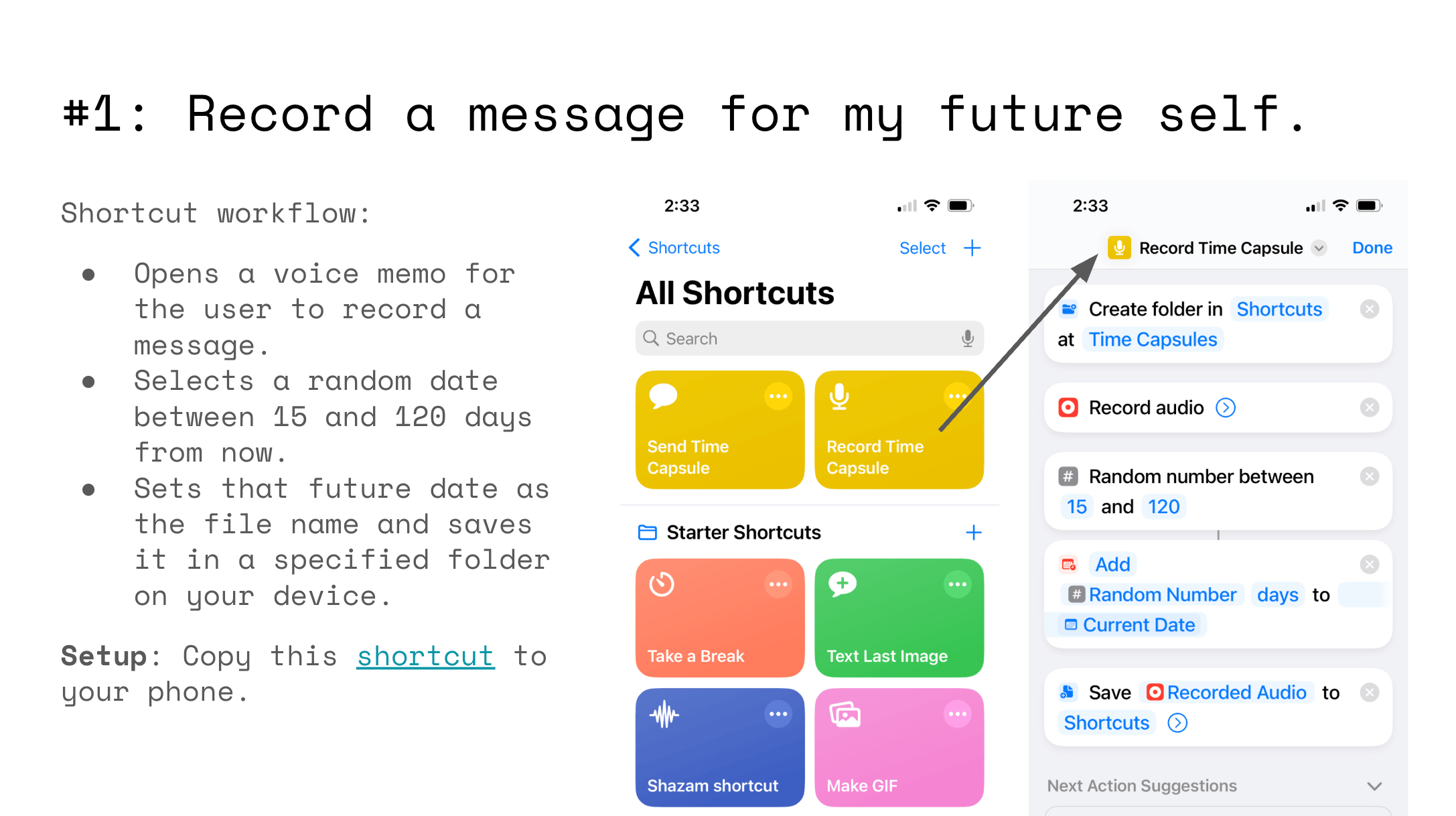 The recording shortcut saved your recording to local storage.