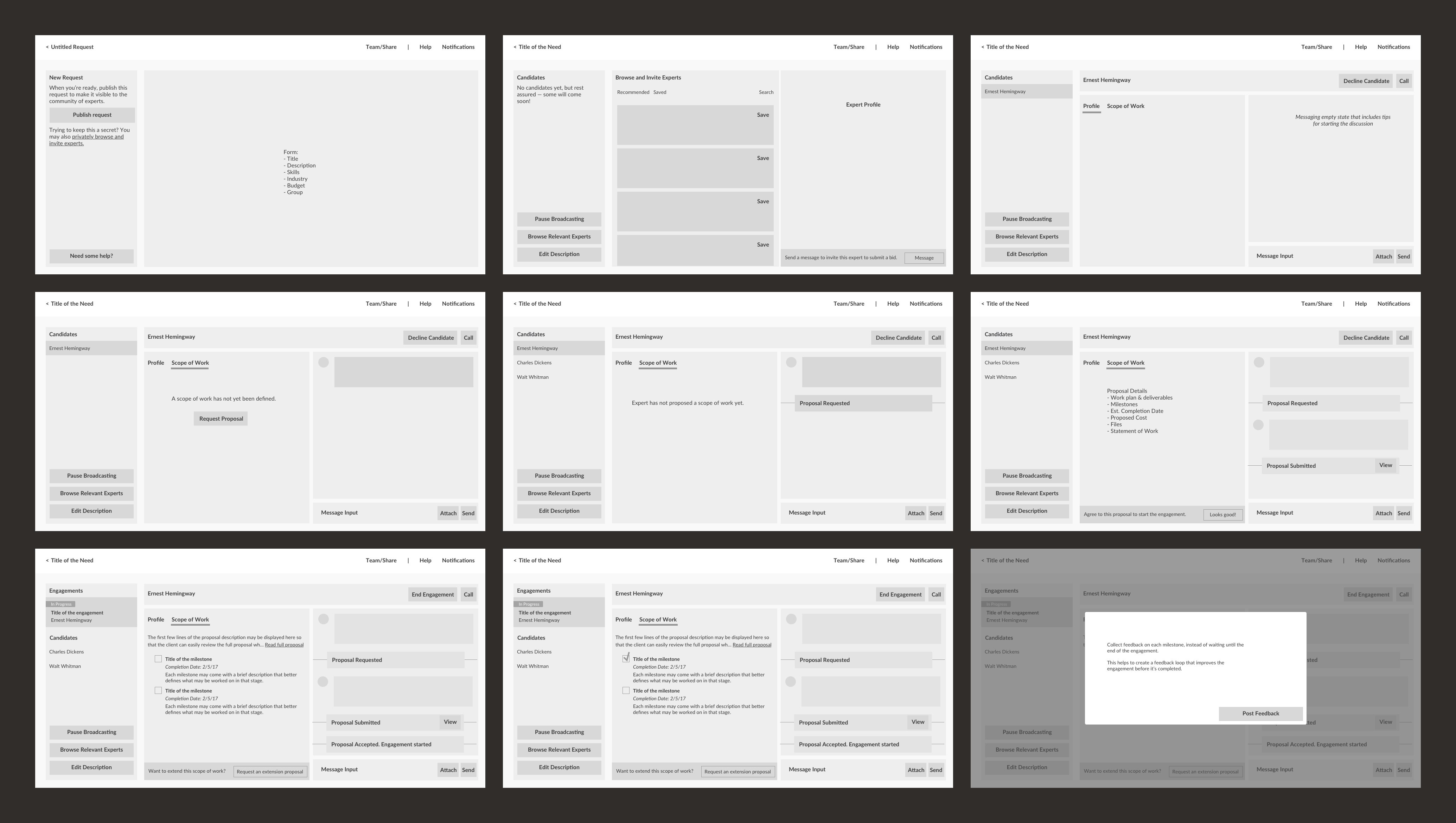 Low fidelity wireframes helped quickly brainstorm layout options.