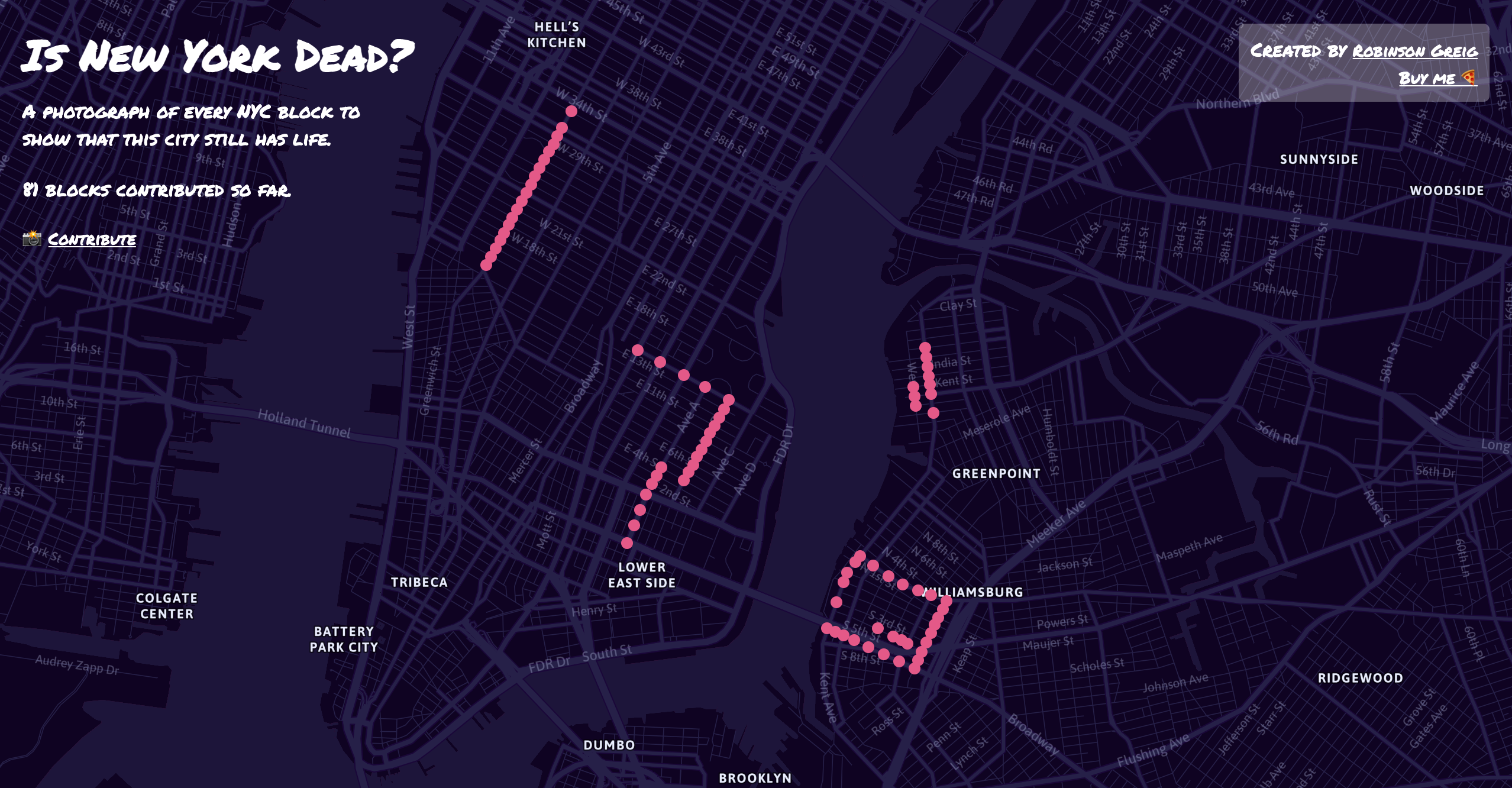 Geospatial photo journal of pandemic New York City